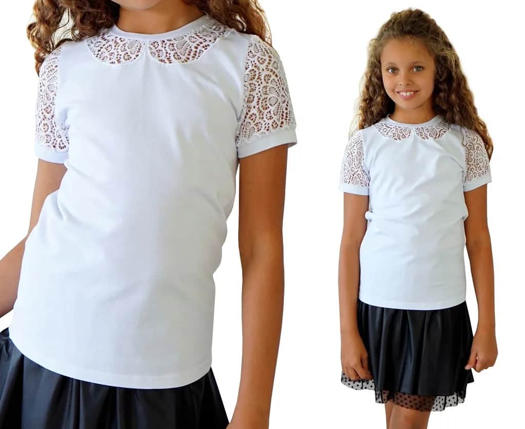 Biała bluzka z koronką dla dziewczynki – eleganckie modele na każdą okazję